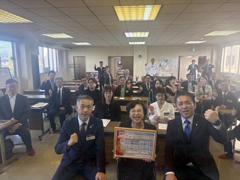 郡山中央倫理法人会 会員 熊田一行 氏・広報代表委員 白石 光三 氏